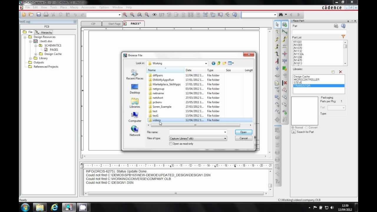 orcad capture library